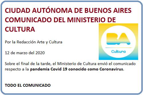 COMUNICADO COVID 19